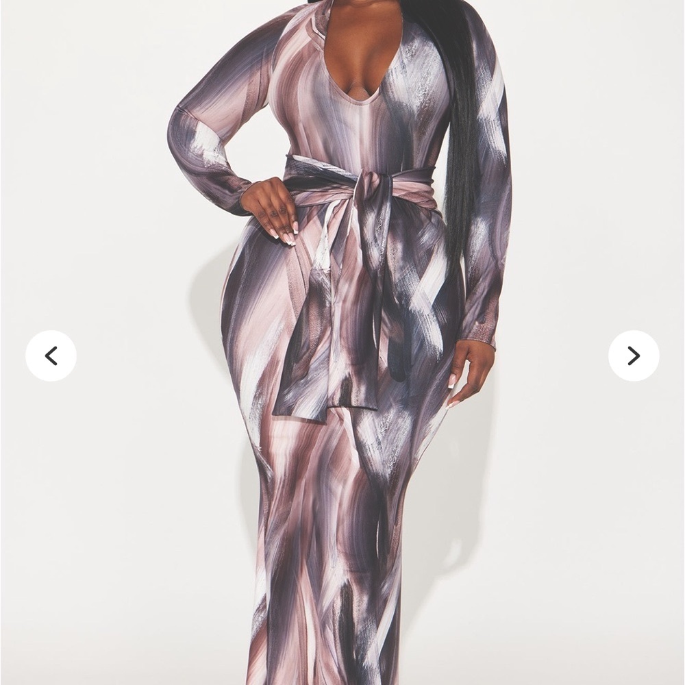 Elegant Long Sleeve Maxi Dress